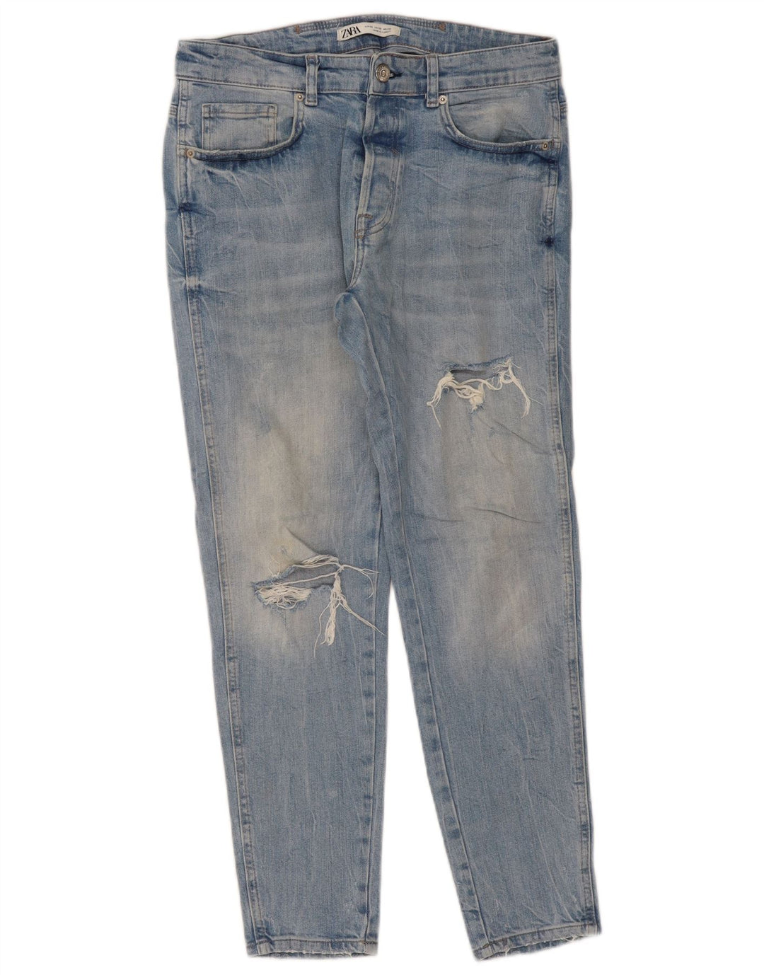 Męskie jeansy Zara w trudnej sytuacji, EU 42, duże, W32, L29, niebieskie
