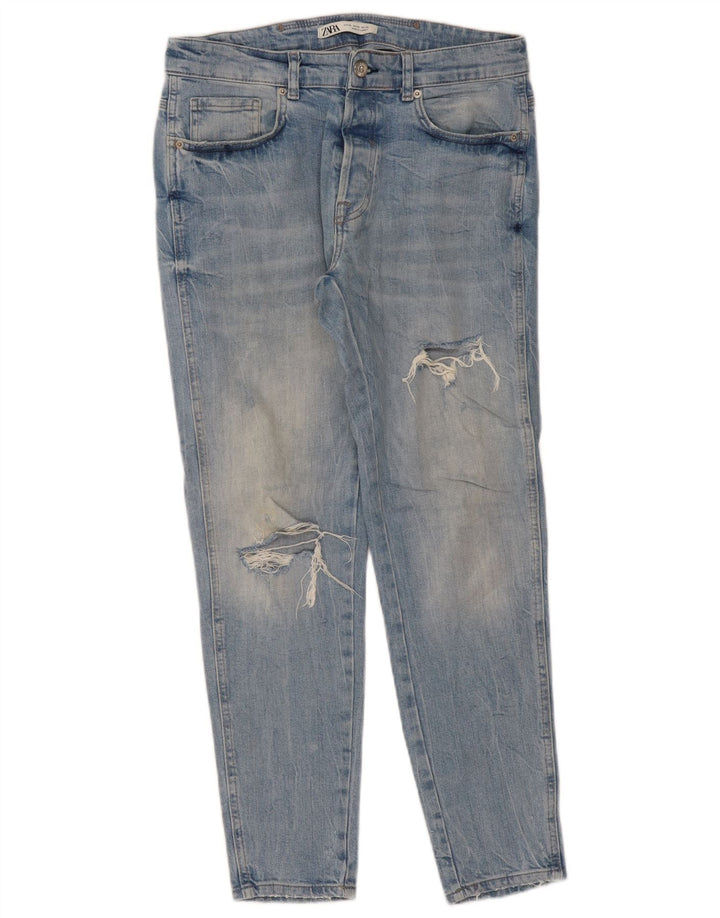 Męskie jeansy Zara w trudnej sytuacji, EU 42, duże, W32, L29, niebieskie