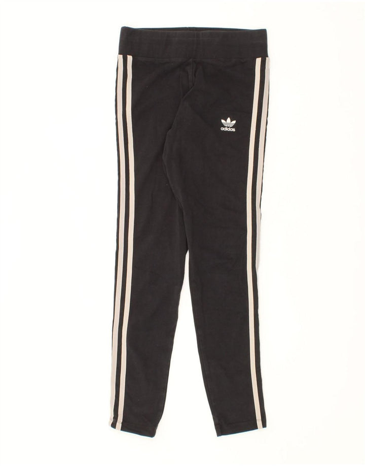 ADIDAS Womens Leggings UK 10 Small Black Cotton Vintage Adidas and Second-Hand Adidas from Messina Hembry 