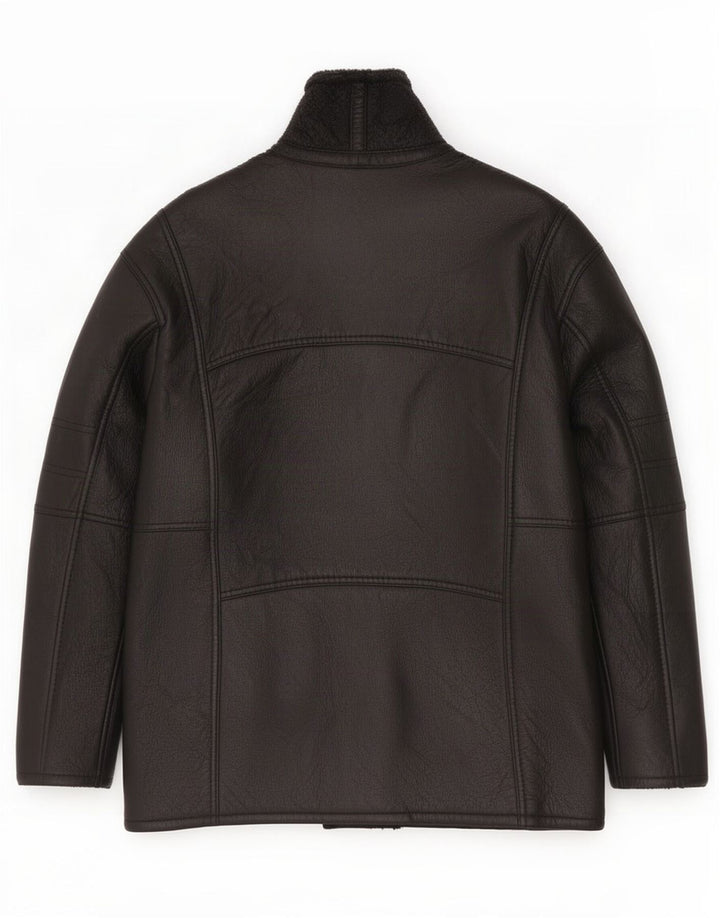 Vintage męska kurtka shearling IT 50 duża czarna