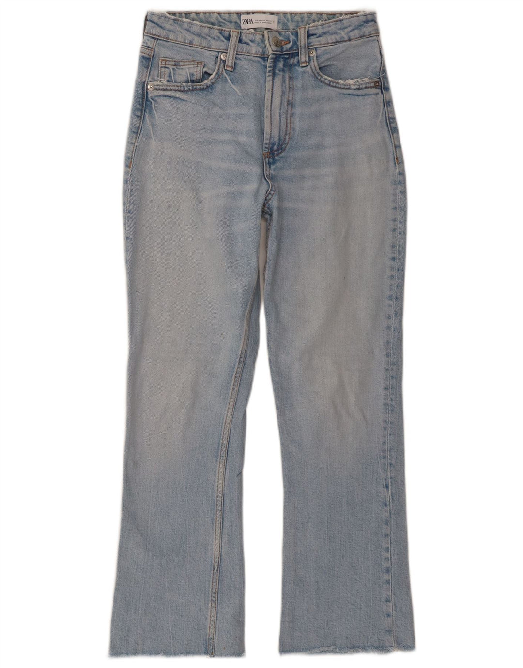 Jeansy damskie Zara Bootcut z wysokim stanem EU 34 2XS W24 L26 Niebieskie