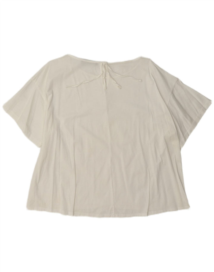 Damska bluzka weekendowa Max Mara Top UK 18 XL Biała