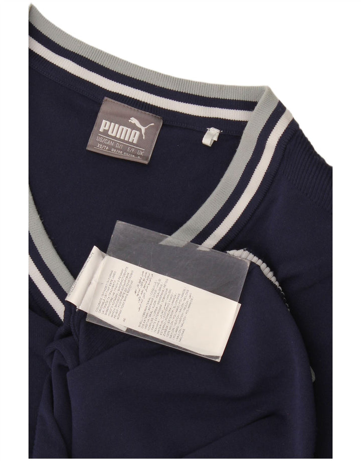 Męski sweter Puma z dekoltem w kształcie litery V, mały granatowy nylon