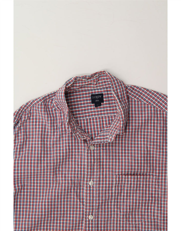 J. CREW Mens Shirt Large Red Check Cotton Vintage J. Crew and Second-Hand J. Crew from Messina Hembry 