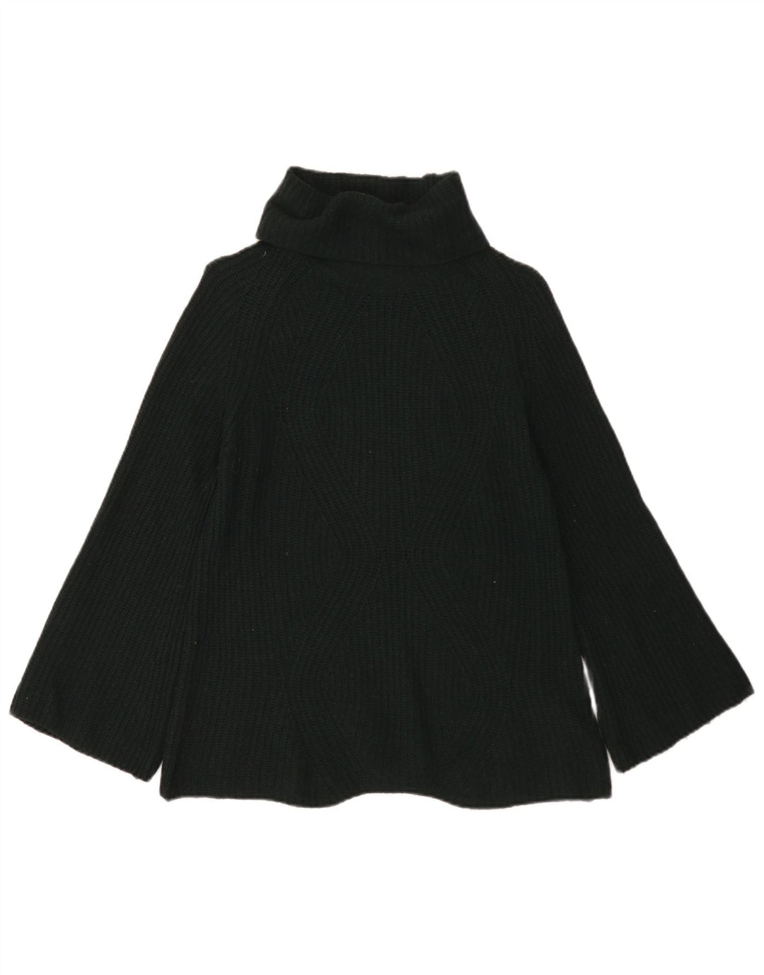 Sweter damski Massimo Dutti z wywijanym dekoltem UK 10 Small Green Wełna