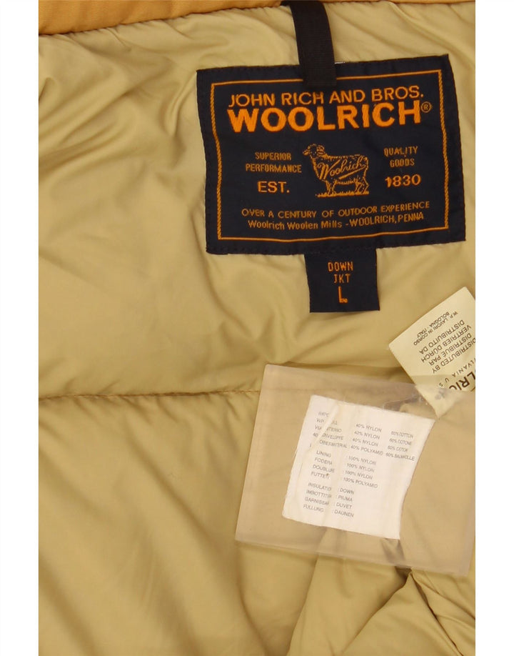 Męska wyściełana kamizelka Woolrich UK 40, duża, żółty nylon
