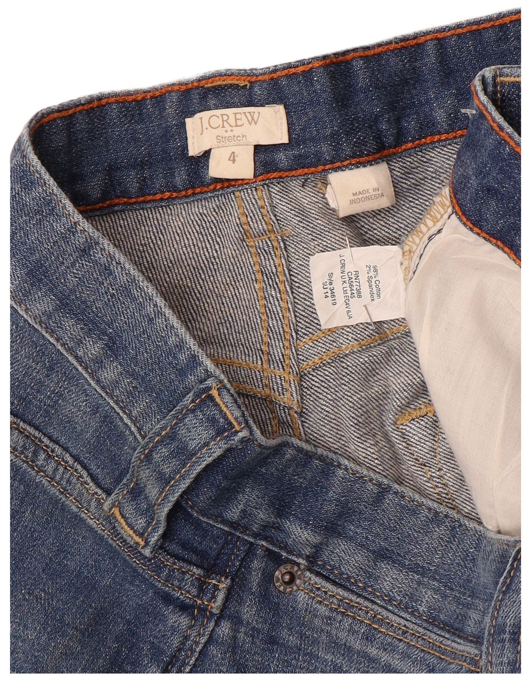 Damskie spodenki jeansowe J. CREW US 4 Small W32 Niebieskie bawełniane