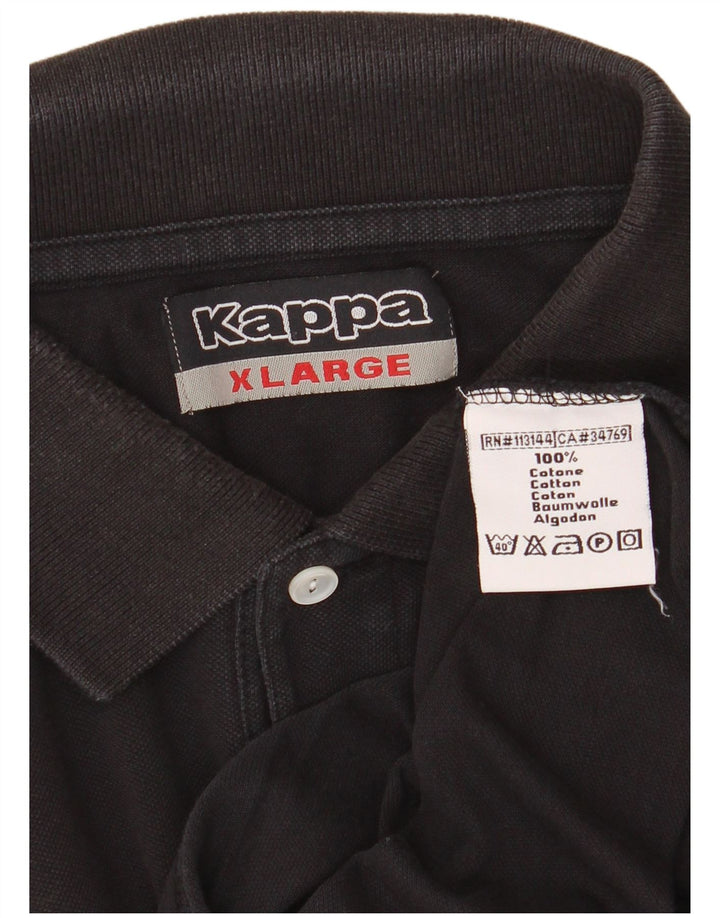 Męska koszulka polo KAPPA XL, czarna, bawełniana