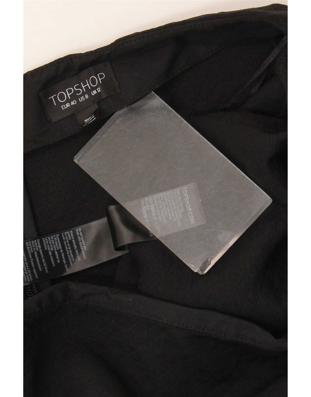 Damska spódniczka mini Topshop UK 12 Medium W30 Czarny kwiatowy poliester