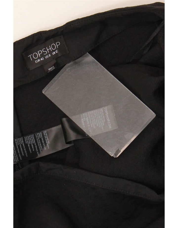 Damska spódniczka mini Topshop UK 12 Medium W30 Czarny kwiatowy poliester
