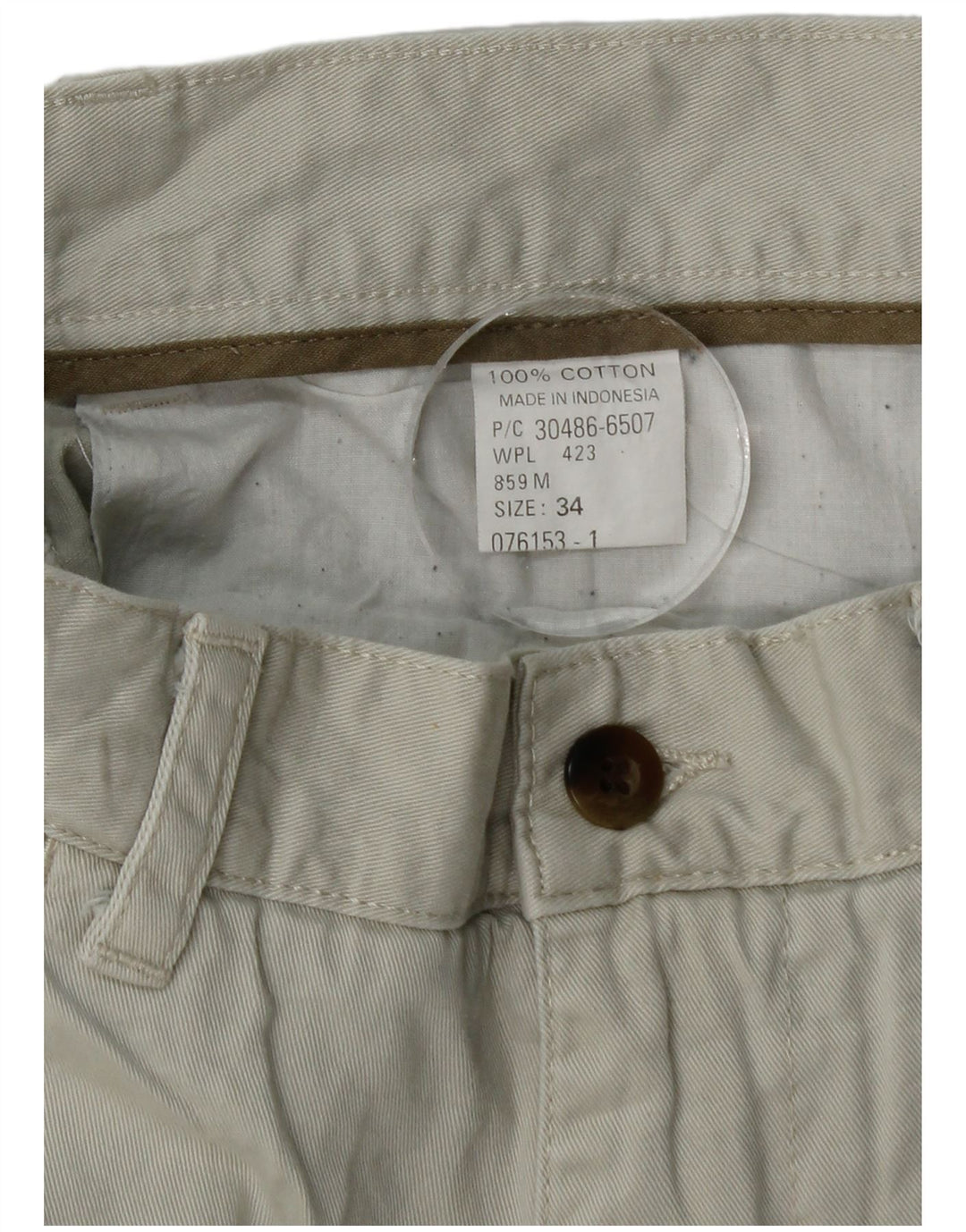 Męskie spodenki chino DOCKERS W34 w kolorze khaki, duże, niebieskie, bawełniane