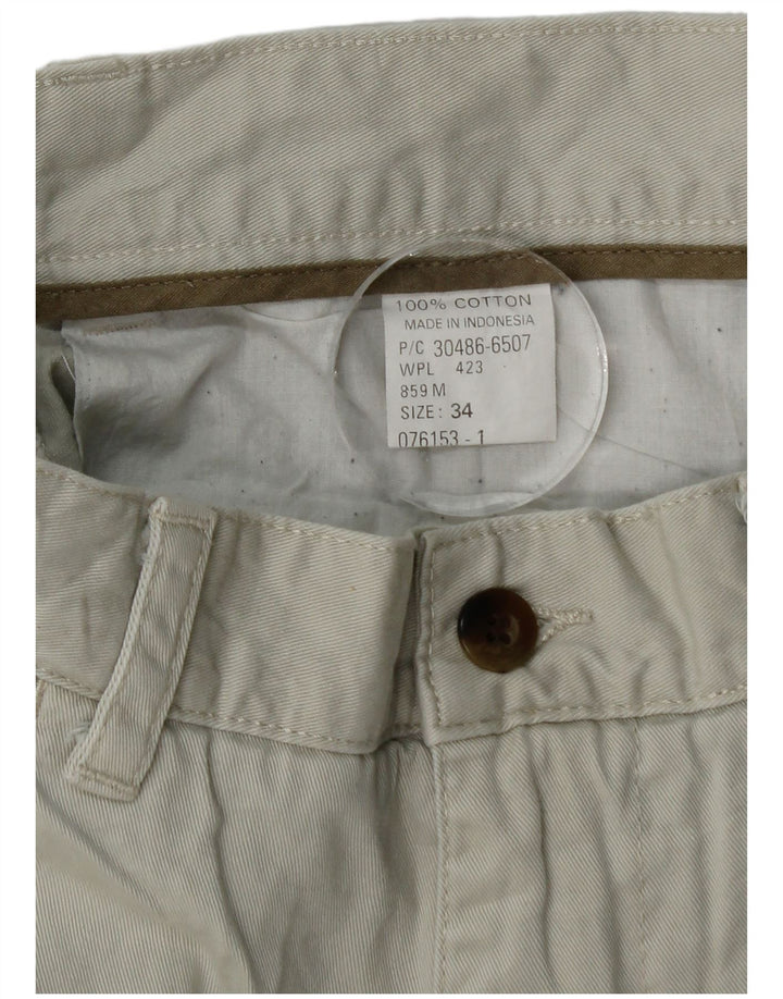 Męskie spodenki chino DOCKERS W34 w kolorze khaki, duże, niebieskie, bawełniane