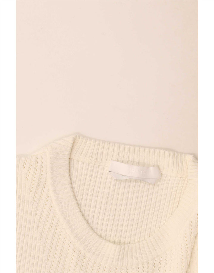 Damski top z długim rękawem Hugo Boss UK 12 Medium Off White
