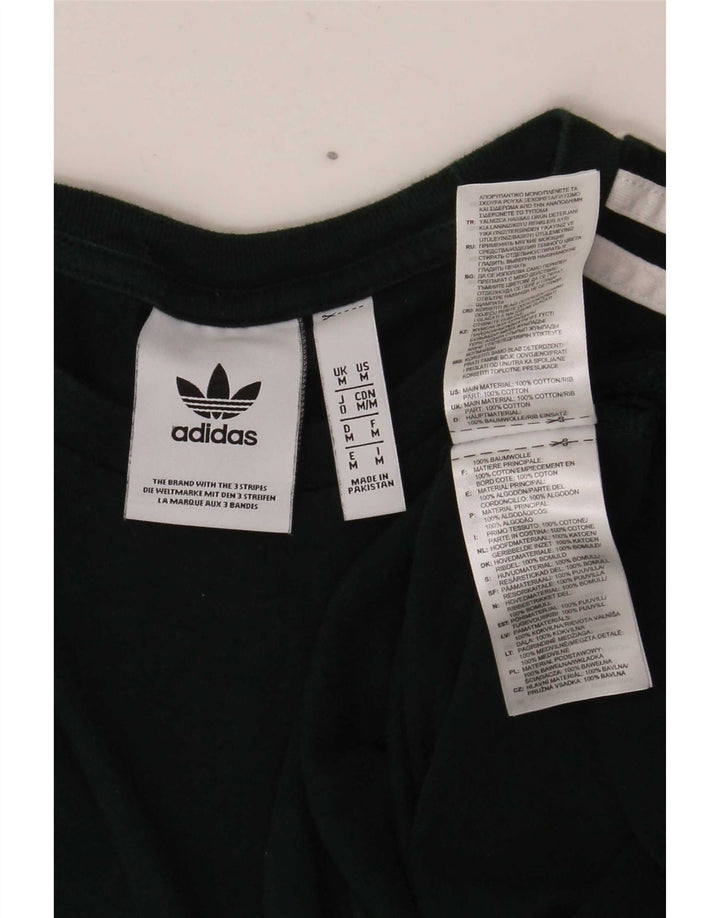Męska koszulka Adidas z długim rękawem, średnia, zielona bawełna