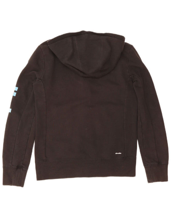 Damska bluza z kapturem Adidas Graphic Zip UK 12/14 Średnia czarna bawełna