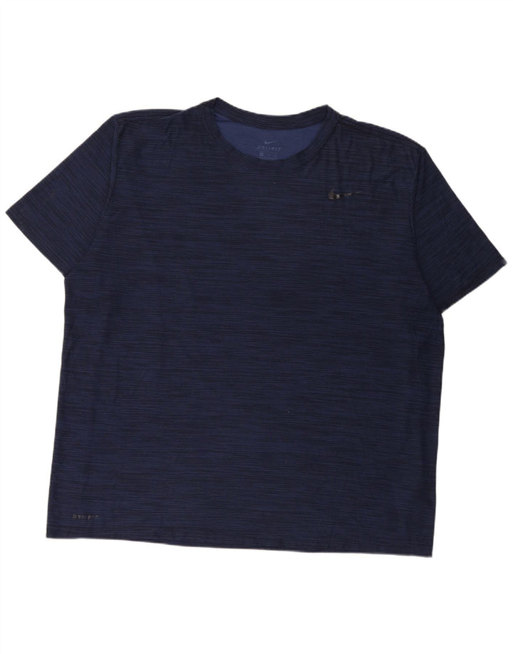 T-shirt męski Nike Dri Fit, 2XL, granatowy, nakrapiany poliester