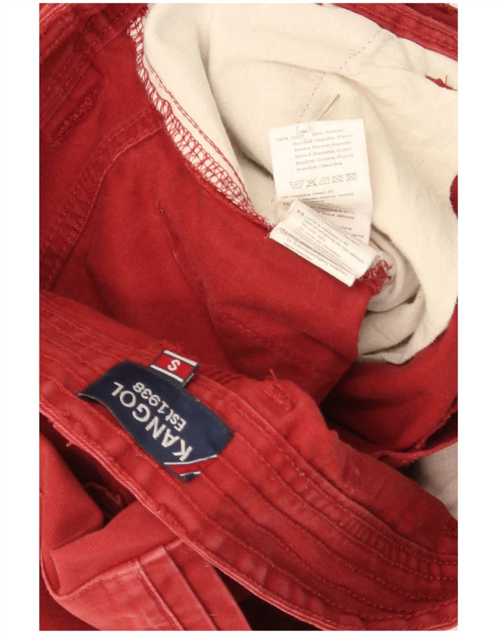 Męskie spodenki chino Kangol małe W29 czerwone bawełniane