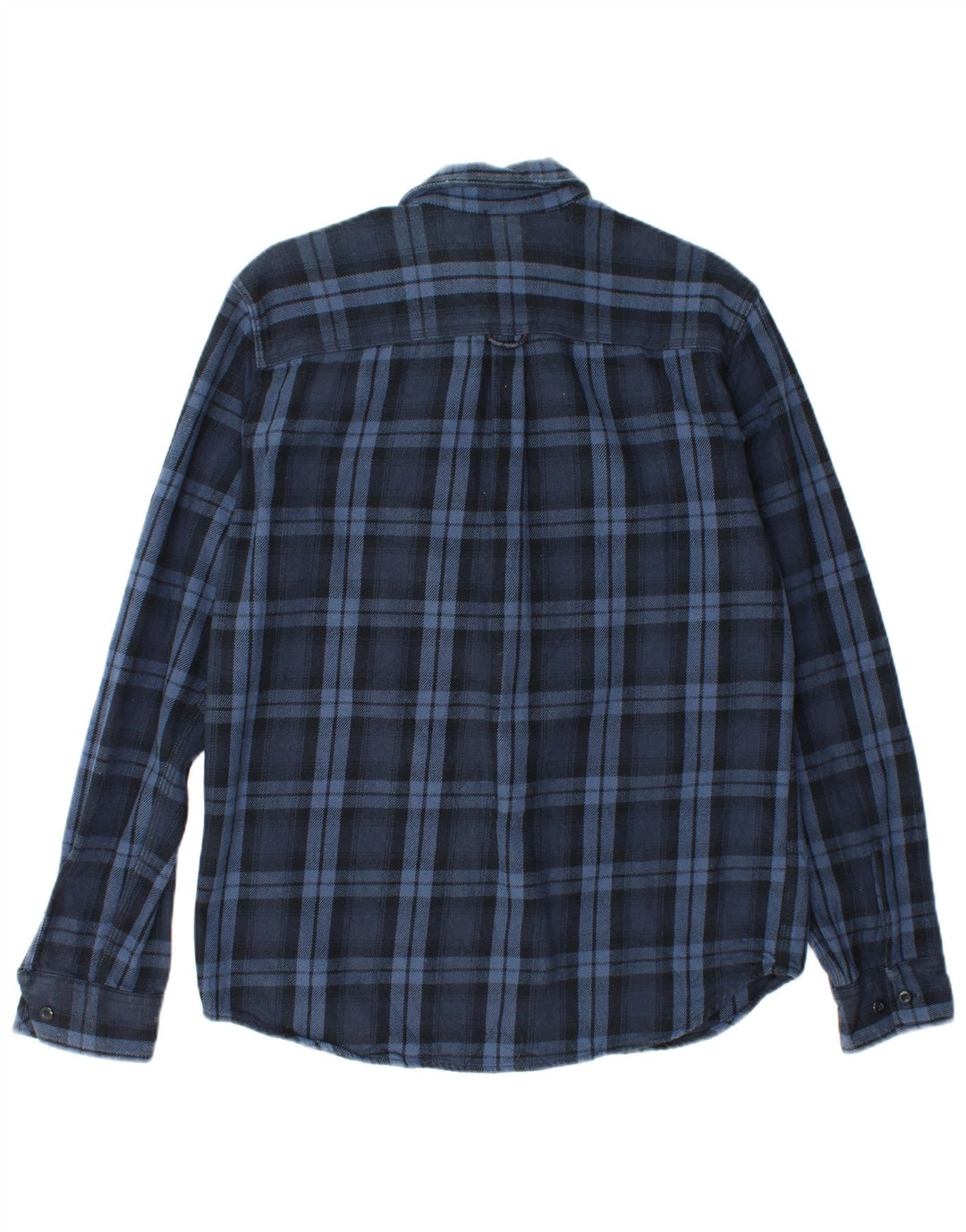 Męska koszula flanelowa Jack & Jones w dużą niebieską kratę, bawełniana