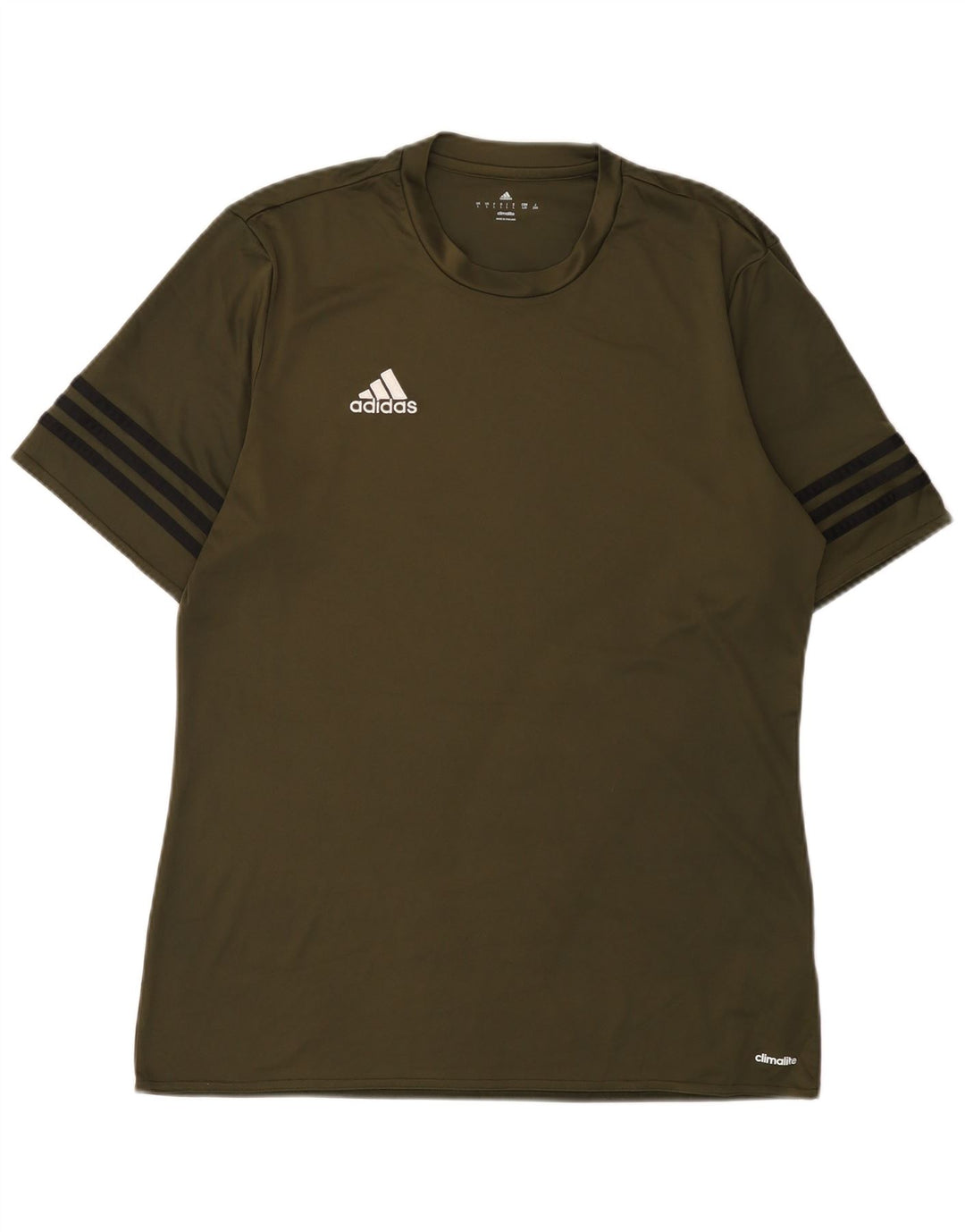 Adidas Męska koszulka Climalite Top, duża, z poliestru w kolorze khaki