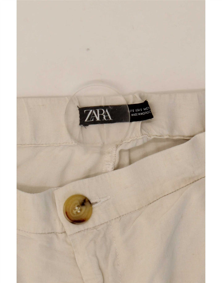 Spodnie damskie Zara Joggers Cargo, małe W26 L27, białe