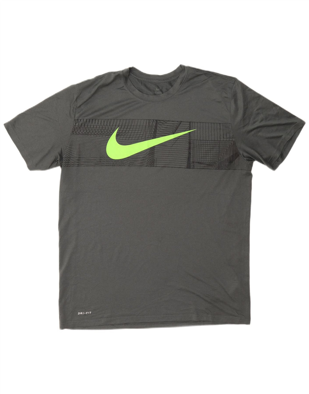 Męska koszulka Nike Dri Fit z grafiką, góra XL, szary poliester