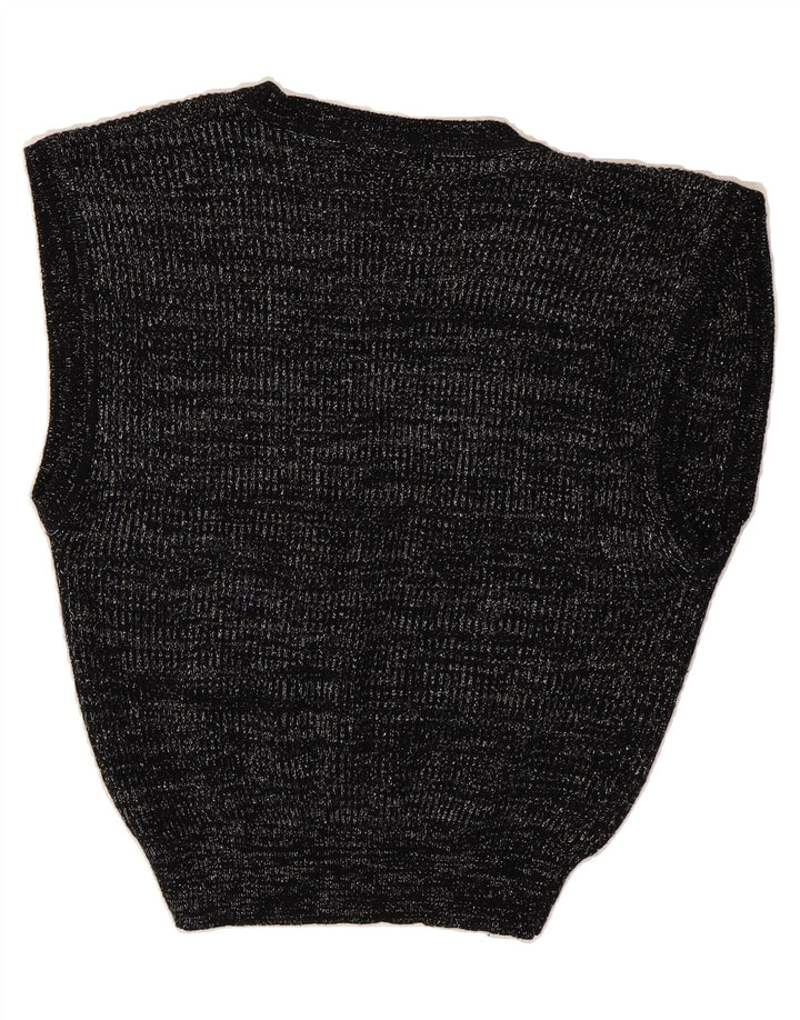 VINTAGE Womens Vest Tank Top UK 16 Large Black Vintage Vintage and Second-Hand Vintage from Messina Hembry 