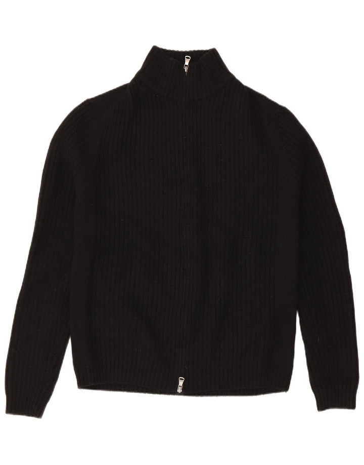 Męski sweter rozpinany Calvin Klein, duży, czarny, z wełny merynosów
