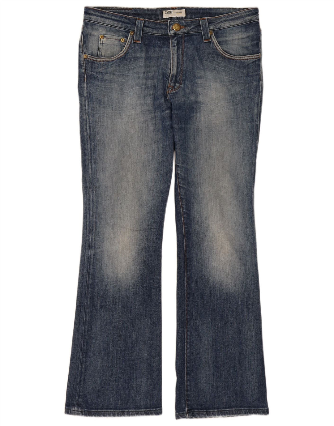 Damskie jeansy Lee Marion Flared W32 L31 Niebieskie bawełniane
