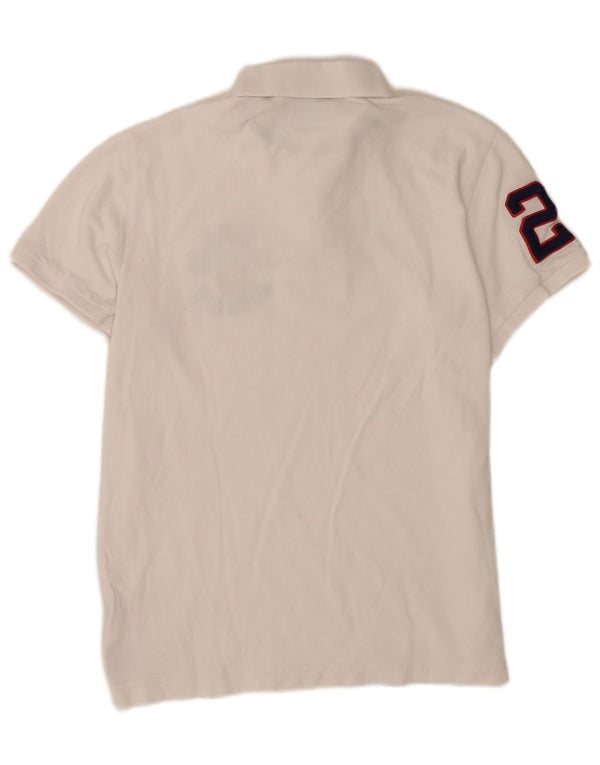 Męska koszulka polo do rugby Superdry z grafiką XL, biała, bawełniana