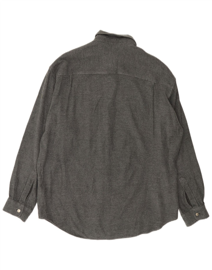Koszula flanelowa męska Trussardi Jeans XL, szara wiskoza