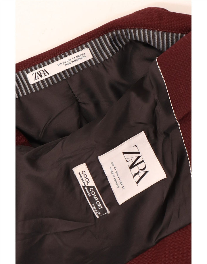 Zara Męska marynarka zapinana na 1 guzik EU 54 XL Burgundowa