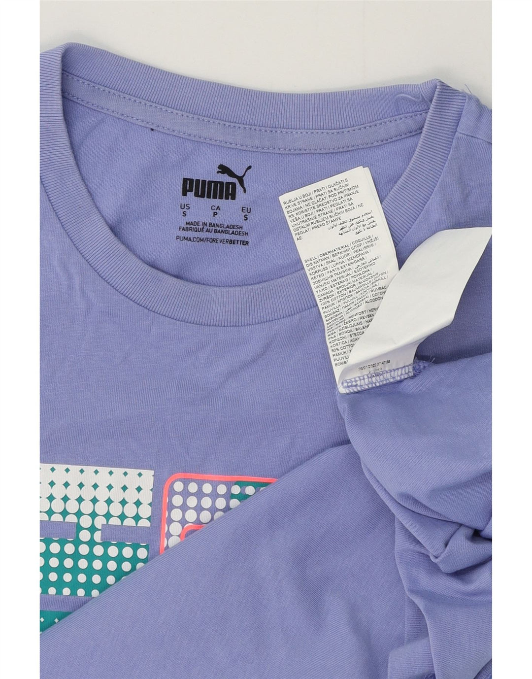Męski T-shirt Puma z grafiką, mały, fioletowy, bawełniany