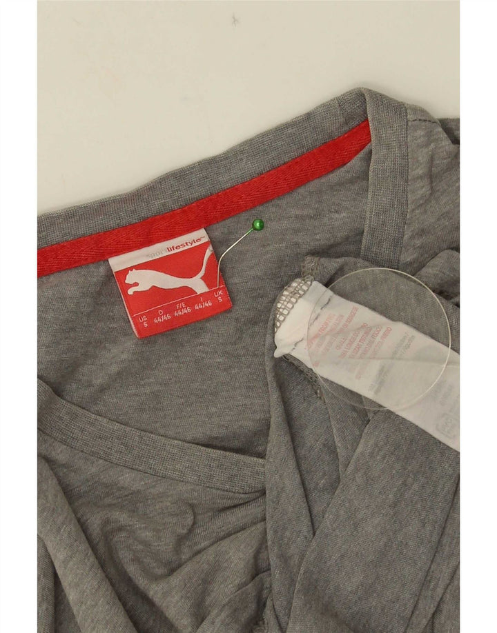 T-shirt męski Puma, mały, szary, bawełniany