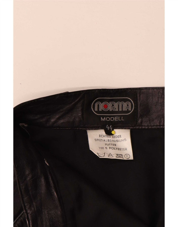 Spódnica skórzana damska Norma EU 44 XL W34 Czarna skóra