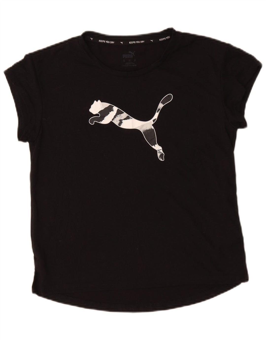 Damska koszulka oversize z grafiką Puma Top UK 6 XS, czarny poliester