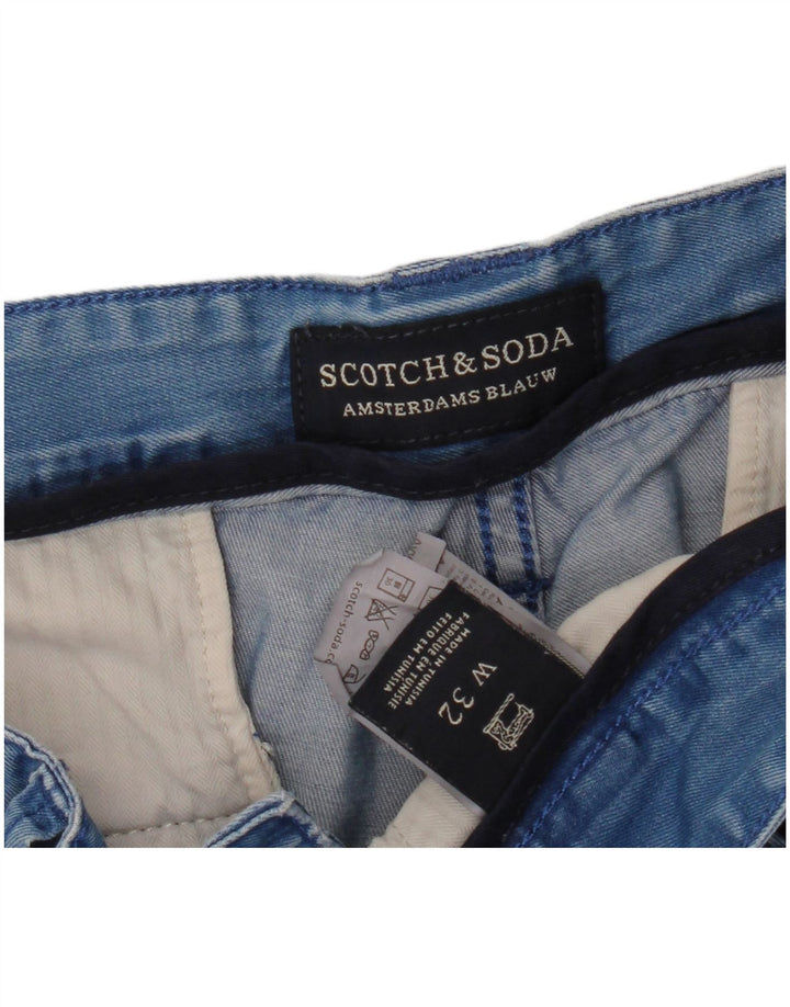 Męskie spodenki jeansowe Scotch & Soda W32 Średnioniebieskie, bawełniane