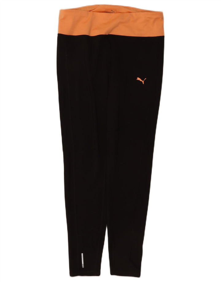 Damskie legginsy Puma UK 14, duży, czarny nylon z blokami kolorów