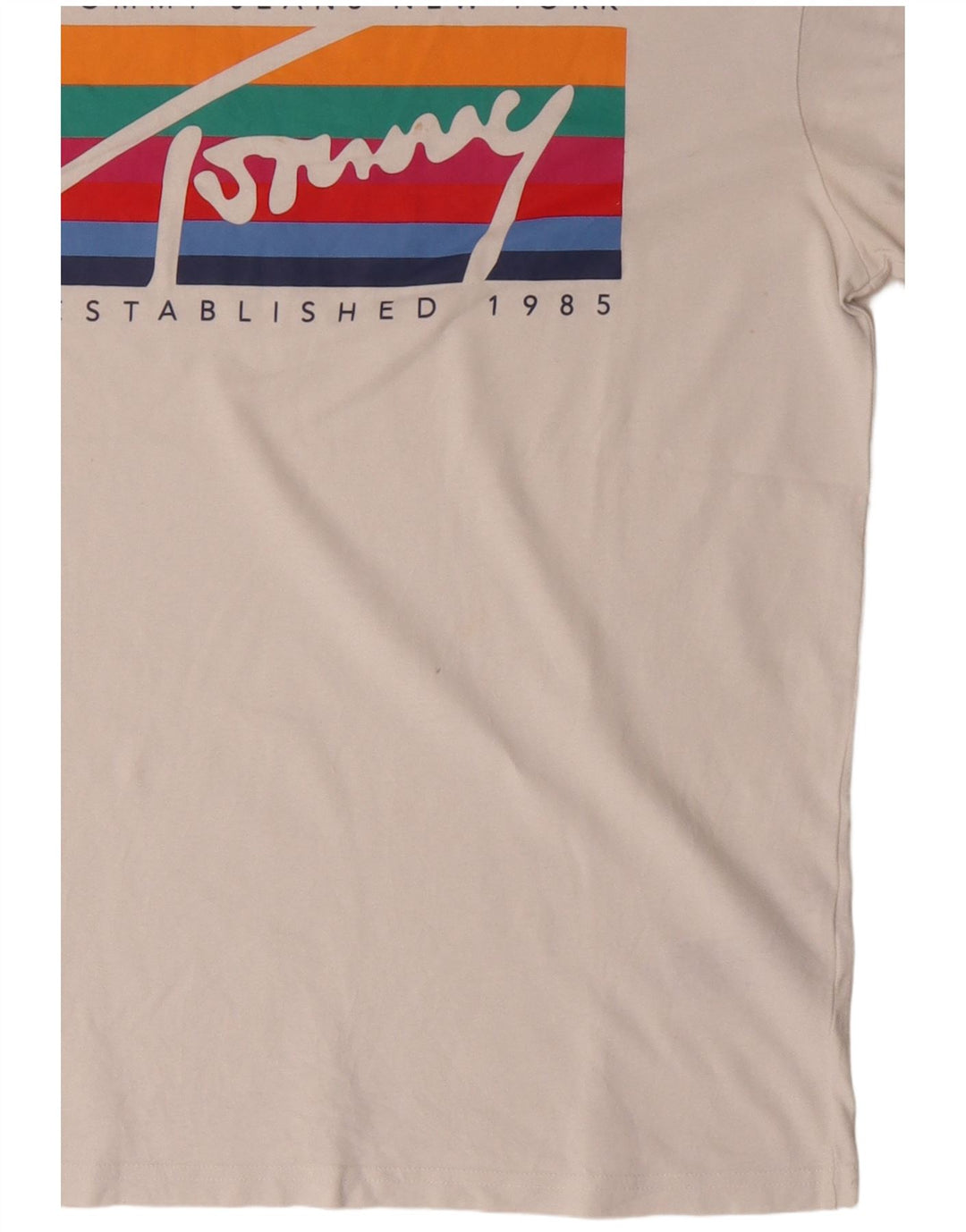 Męski T-shirt z grafiką o regularnym kroju Tommy Hilfiger, duży, biały, bawełniany