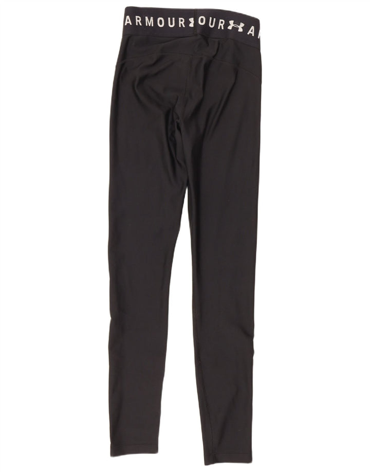 Damskie legginsy kompresyjne Under Armour z grafiką UK 10, małe, czarne sportowe