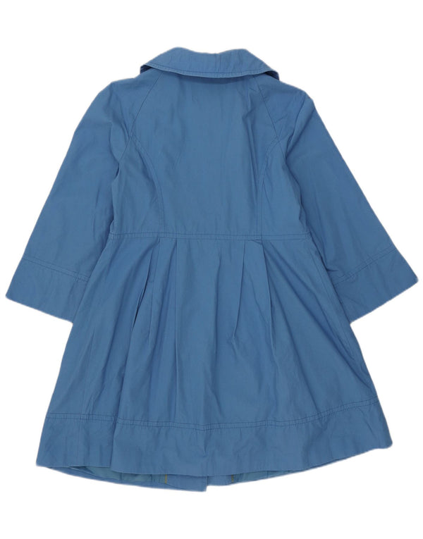 Marks & Spencer Damski płaszcz z rękawem 3/4, UK 12, średni niebieski, bawełniany