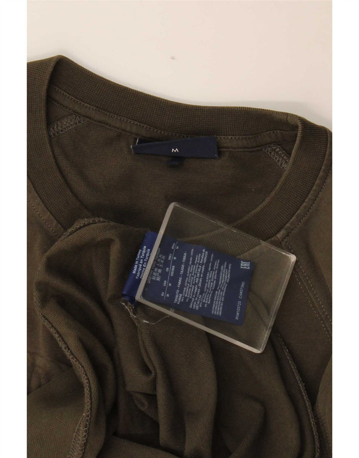 Męska bluza z grafiką Armani Jeans, średnia, bawełniana khaki