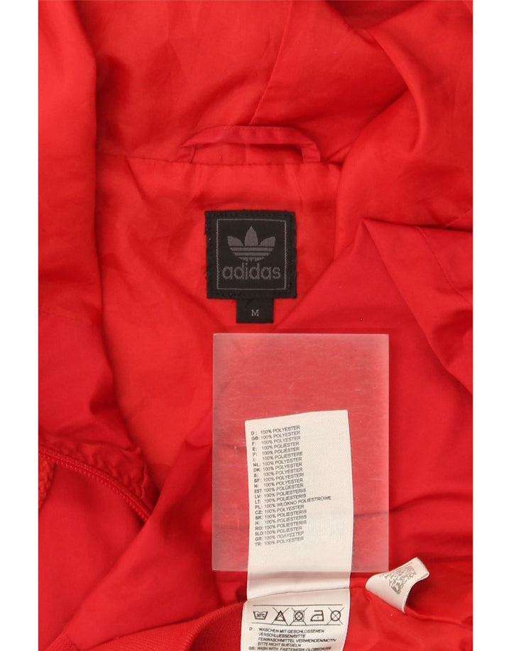 Męska bluza dresowa z kapturem Adidas, średnia czerwona, poliester z blokami kolorów