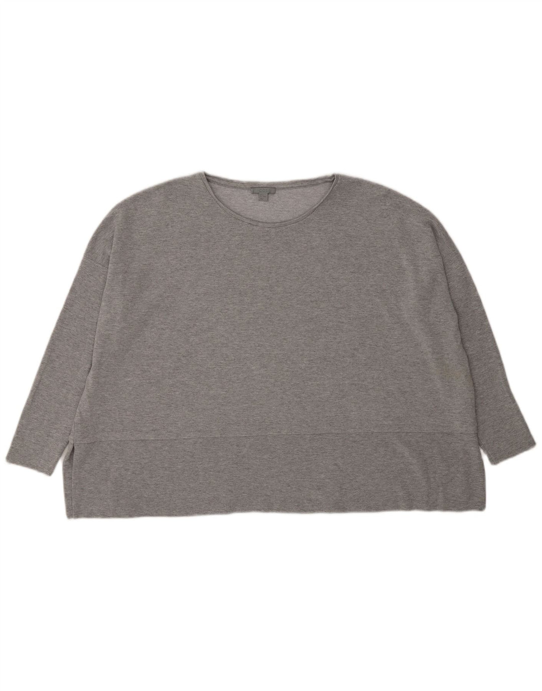Cos Damski top oversize z długim rękawem UK 14, średnioszara, nakrapiana wiskoza