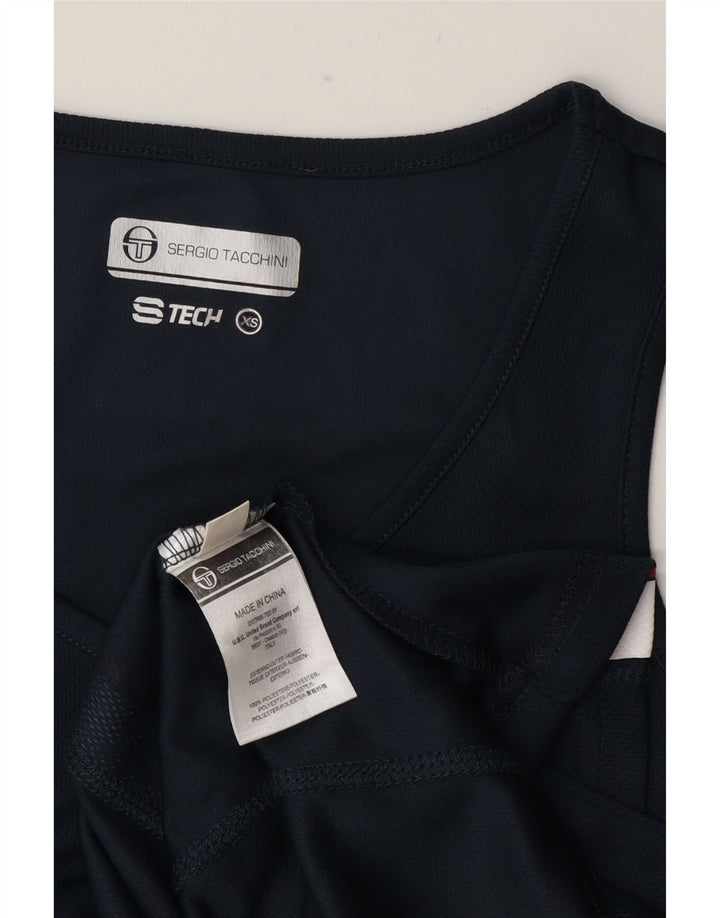 Damska kamizelka Sergio Tacchini Top UK 6 XS Granatowy poliester z blokami kolorów