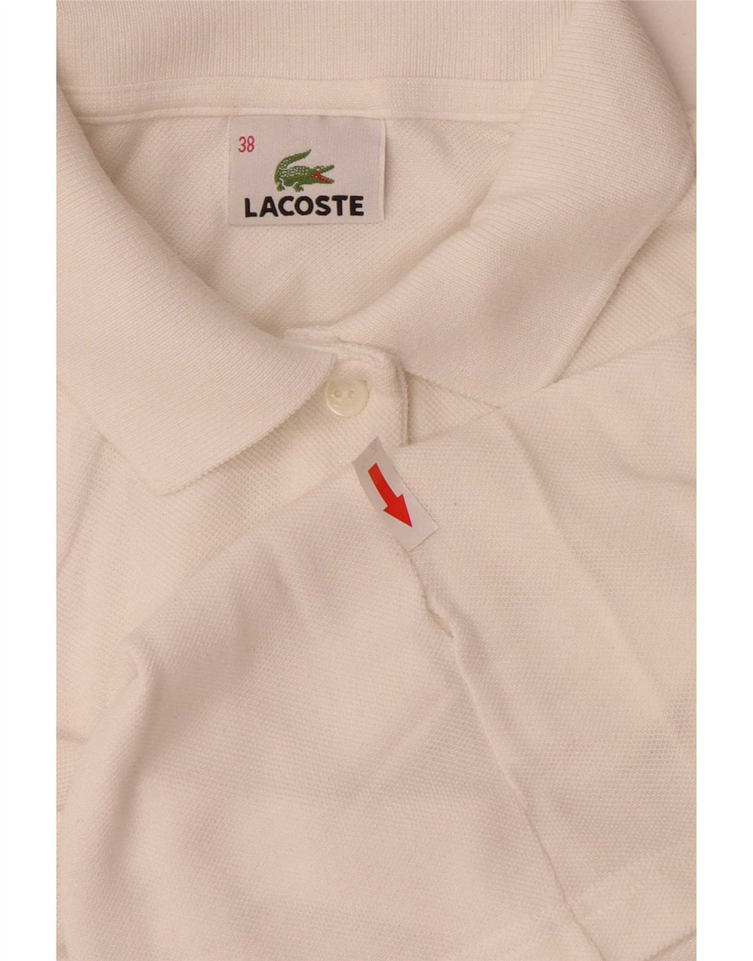 Damska koszulka polo Lacoste, rozmiar 38, średnia biel