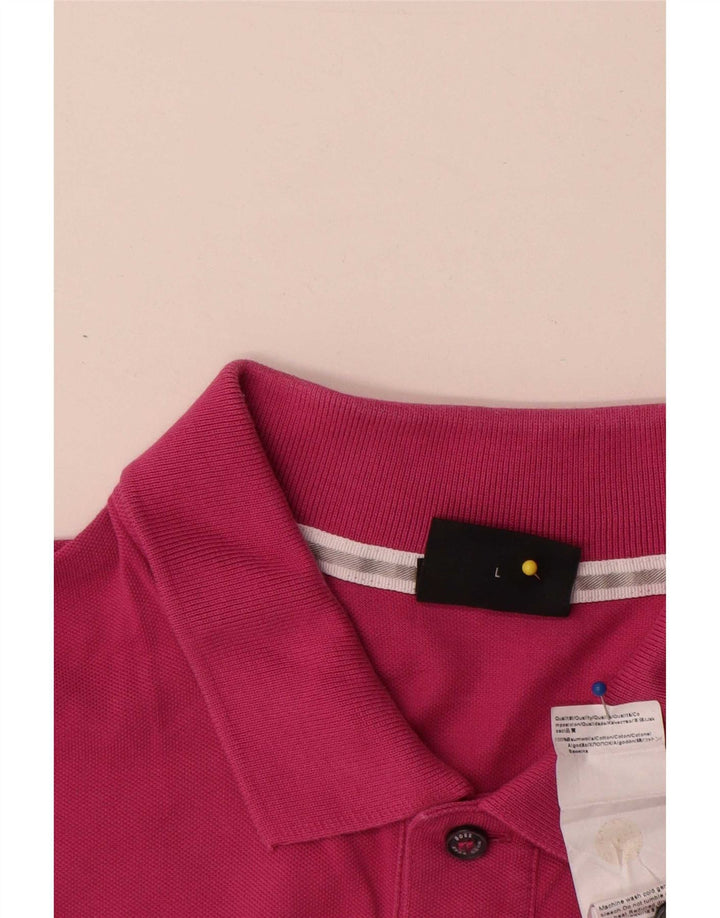 Męska koszulka polo Hugo Boss, duża, różowa, bawełniana