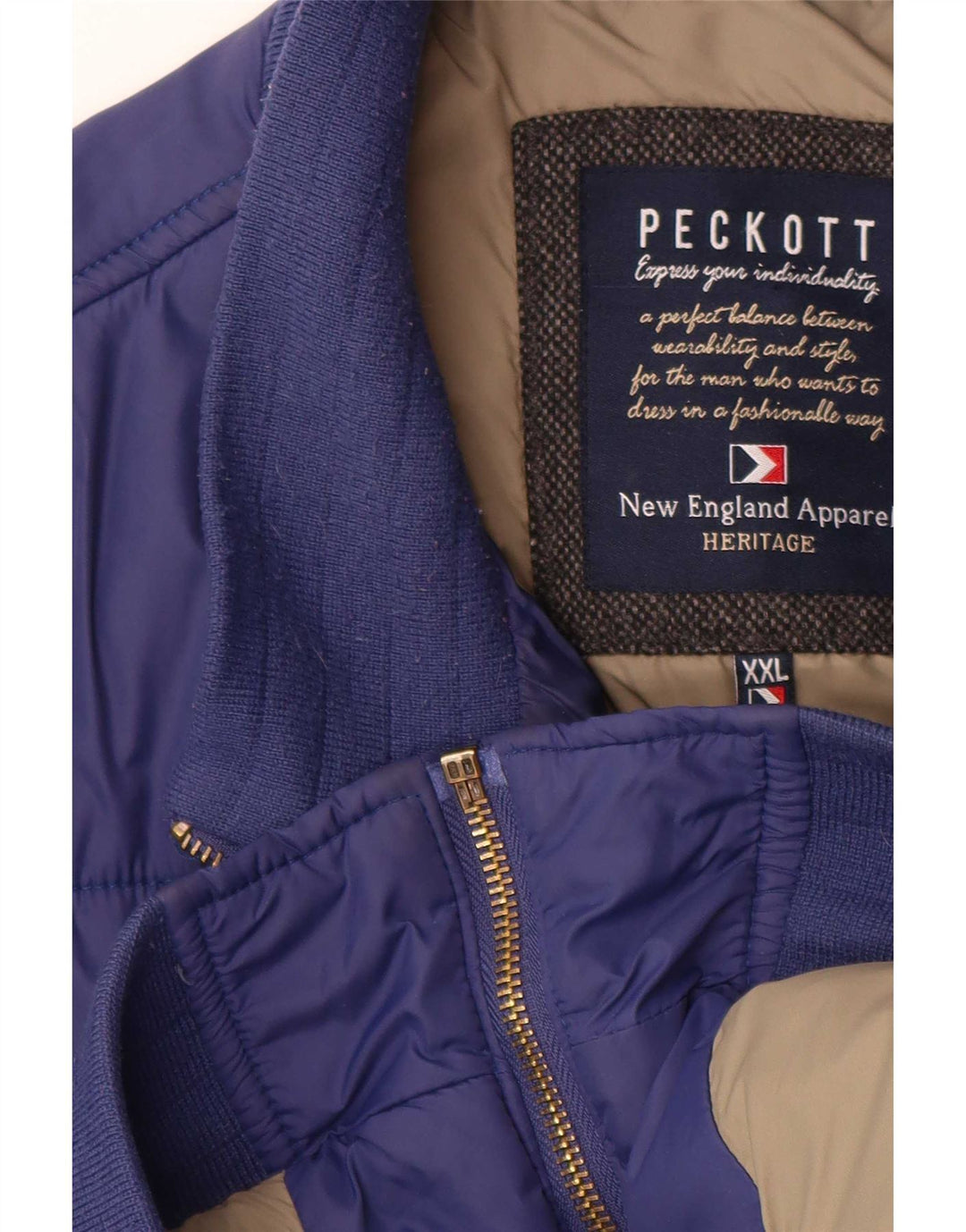 Męska ocieplana kurtka Peckott UK 44 2XL Granatowy poliamid