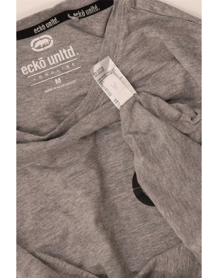 Męska koszulka z grafiką Ecko Unltd, średnia szara bawełna