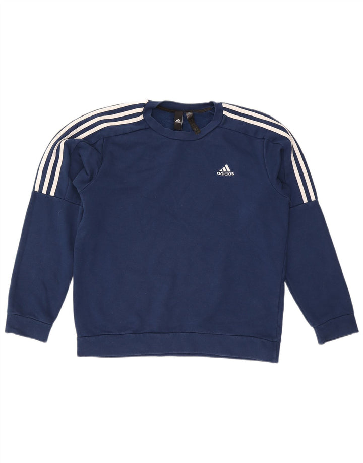 Adidas Męska Bluza Sweter Mały Granatowy Bawełniany