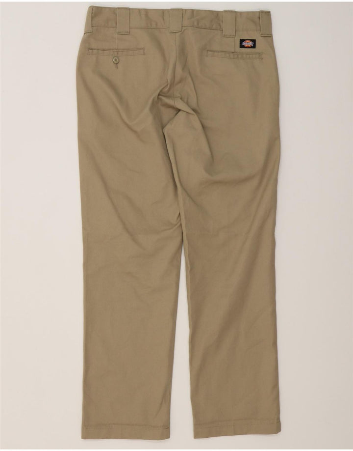 Męskie spodnie typu chino, slim, proste, DICKIES W34 L32, beżowy poliester